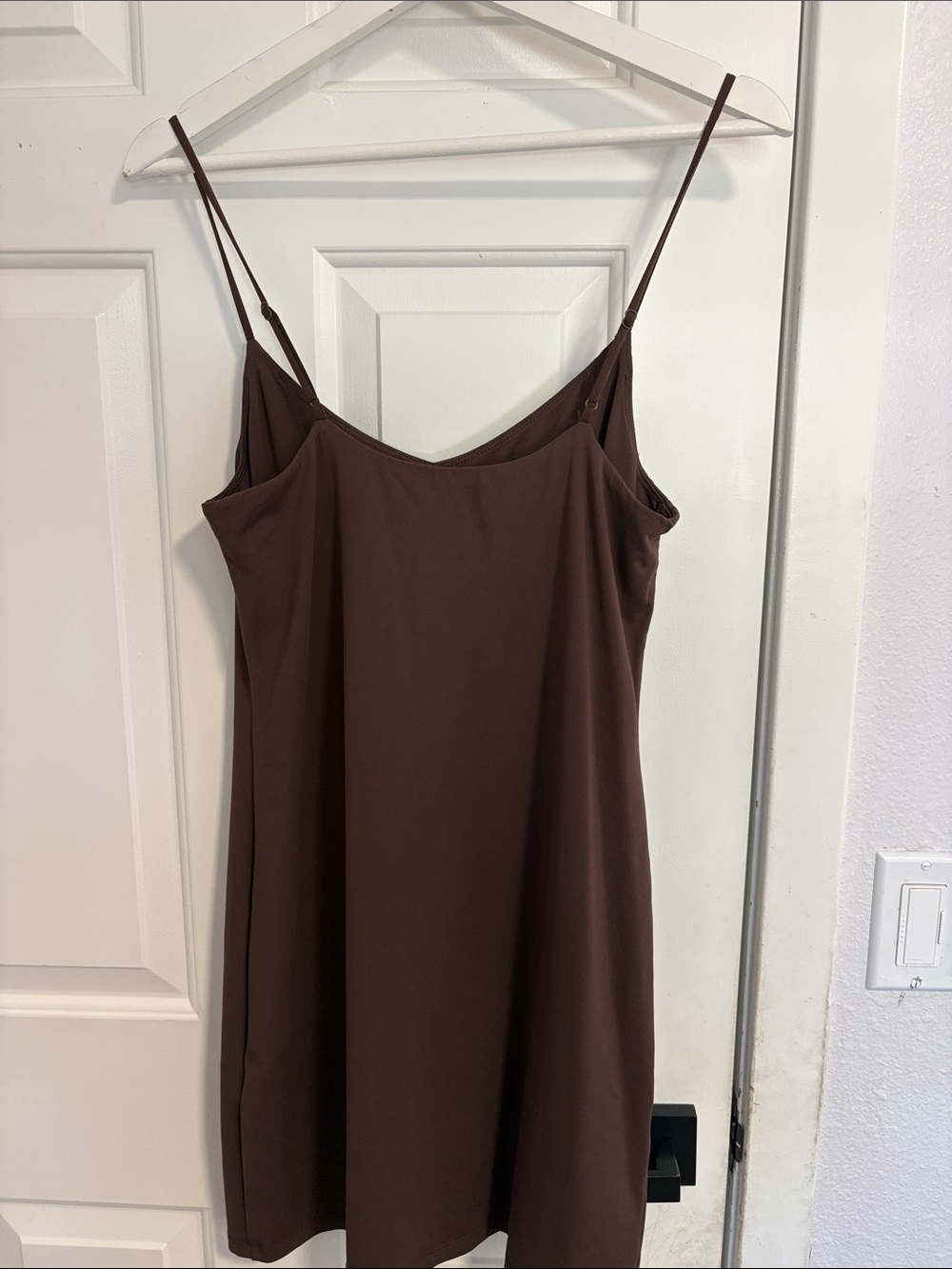 Babaton Brown Slip Camisole Dress